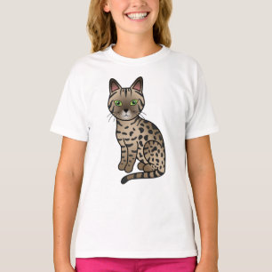 Camiseta Ilustración de gato de dibujos animados de Mau Egi