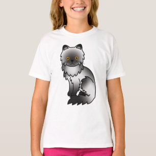 Camiseta Ilustración de gato de dibujos animados persa lind