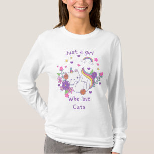 Camiseta Ilustracion de gato de unicornio