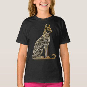 Camiseta Ilustración de gato dorado para amantes de los gat
