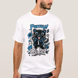 Camiseta Ilustración de gato fanático del fútbol – Estilo m