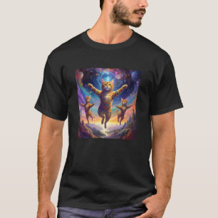 Camiseta Ilustración de gato inspirada en el arte surrealis