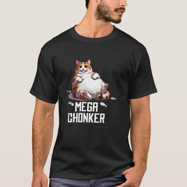 Camiseta Ilustración de gato lindo mega chonker (Anverso)