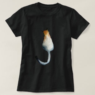 Camiseta Ilustracion de gato negro y marrón tabby