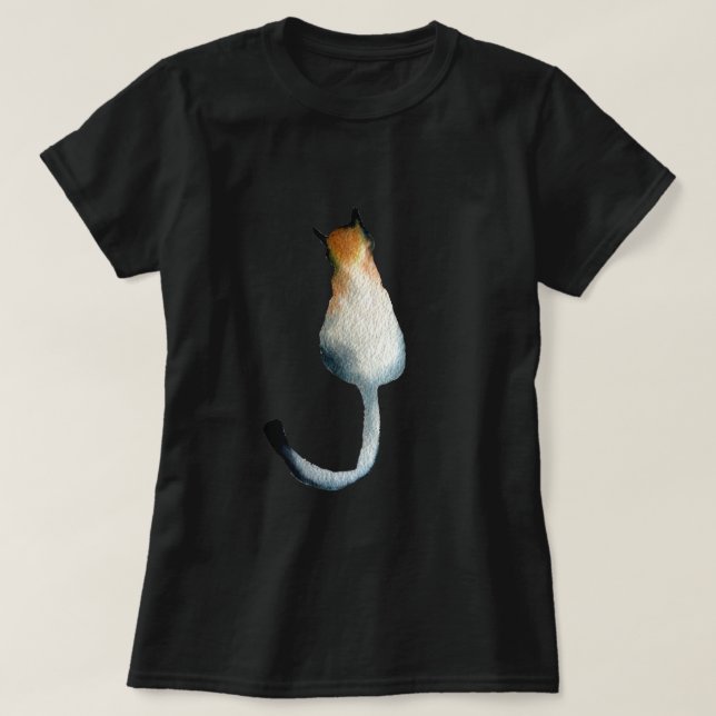 Camiseta Ilustracion de gato negro y marrón tabby (Diseño del anverso)