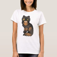 Ilustración de gato persa de punto tortie lindo di