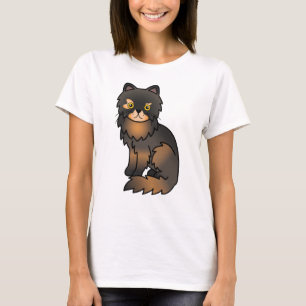 Camiseta Ilustración de gato persa de punto tortie lindo di