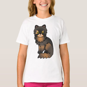 Camiseta Ilustración de gato persa de punto tortie lindo di