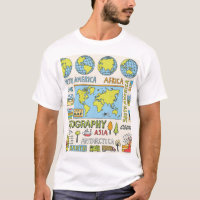 Ilustracion de geografía de época dibujado a mano
