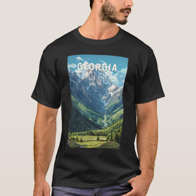 Camiseta Ilustracion de Georgia Viaje de arte (Anverso)