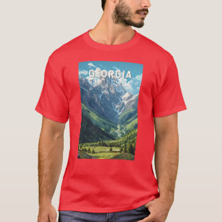 Camiseta Ilustracion de Georgia Viajes de arte de cosecha s