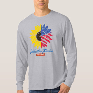 Camiseta Ilustración de girasol 4 de julio