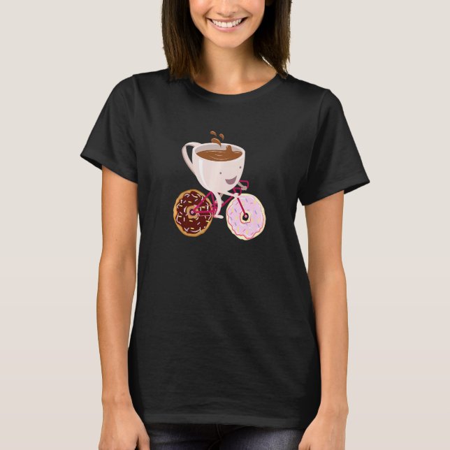 Camiseta Ilustracion de Guay Donut Coffee Bicycle (Anverso)