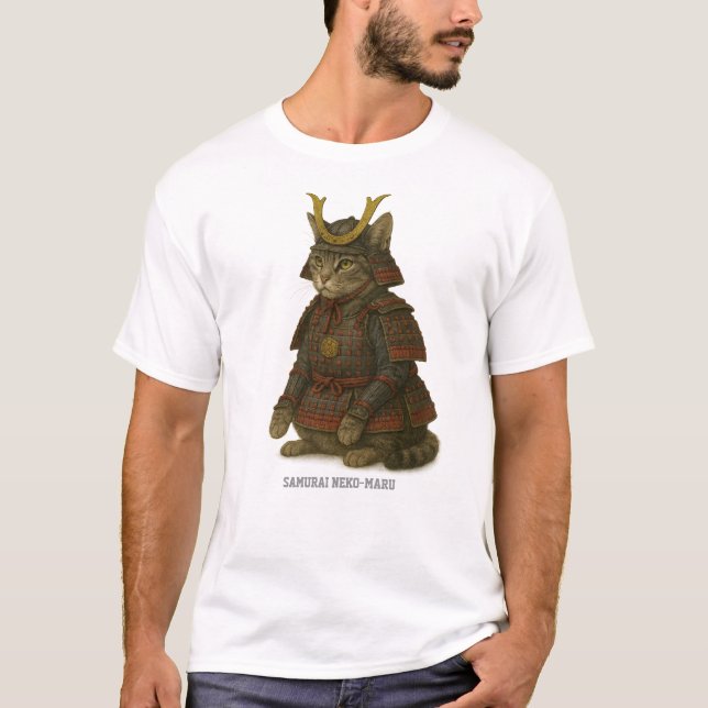 Camiseta Ilustracion de Guerrero del Gato Armado (Anverso)