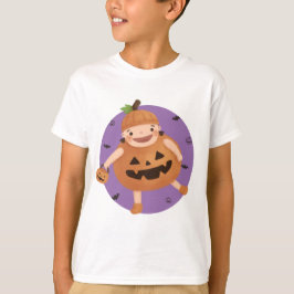 Camiseta Ilustracion de Halloween: Chica de calabaza
