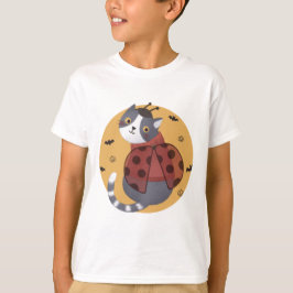 Camiseta Ilustracion de Halloween: Gato de Bicho Ladybug