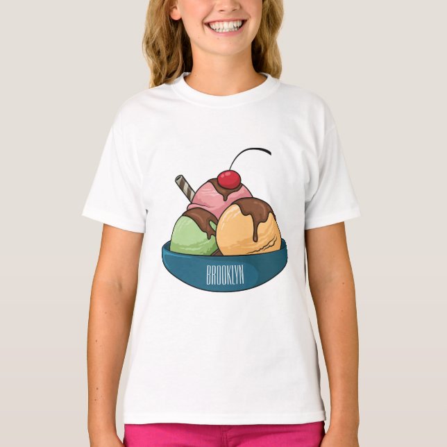 Camiseta Ilustracion de helado personalizado (Anverso)
