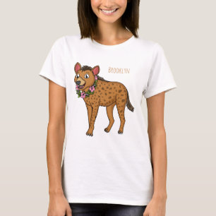 Camiseta Ilustracion de hiena y flores personalizado