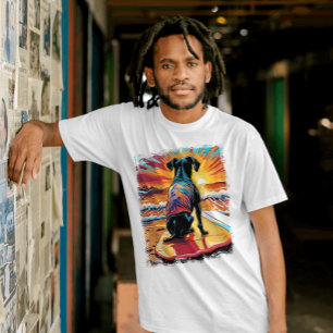 Camiseta Ilustracion de historietas coloridas para el surf