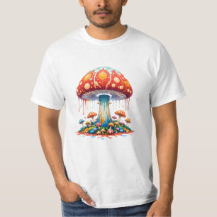 Camiseta Ilustracion de hongos psicodélicos