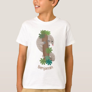 Camiseta Ilustracion de hormigón de pangolin feliz