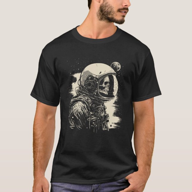 Camiseta Ilustración de Horror Cósmico Astronauta Muerto Vo (Anverso)
