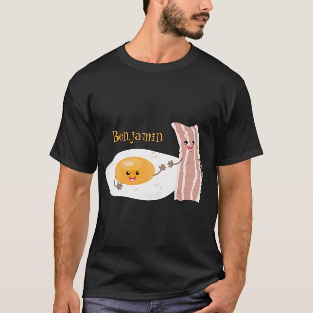 Camiseta Ilustracion de huevo de kawaii y personalizado de  (Anverso)