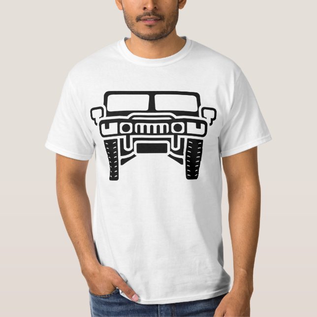 Camiseta Ilustracion de Hummer/de Humvee (Anverso)