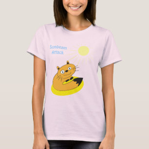 Camiseta Ilustración de humor de gato introvertido acogedor