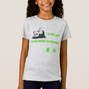 Camiseta Ilustracion de humor somnoliento de panda lindo #2