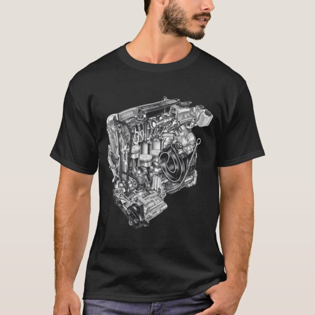 Camiseta Ilustracion De Ingeniería De Una Carretera De Moto (Anverso)
