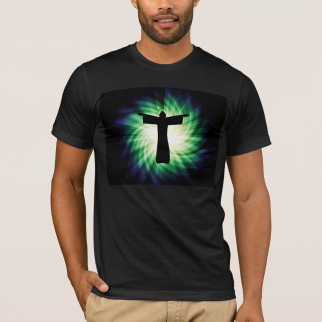 Camiseta Ilustración de Jesucristo Silhouette (Anverso)