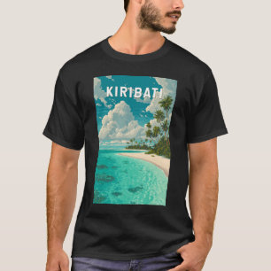 Camiseta Ilustración de Kiribati Arte de Viaje Vintage