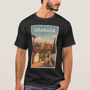 Camiseta Ilustración de la Alhambra de Granada España Arte