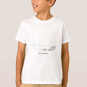 Camiseta Ilustracion de la ballena de aleta