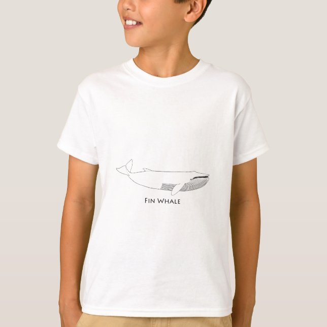 Camiseta Ilustracion de la ballena de aleta (Anverso)