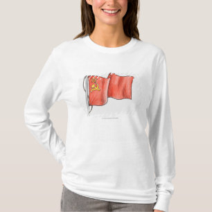 Camiseta Ilustracion de la bandera soviética