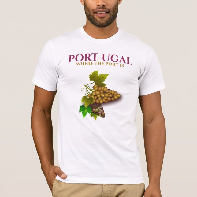Camiseta ilustracion de la bodega de uvas portuarias (Anverso)