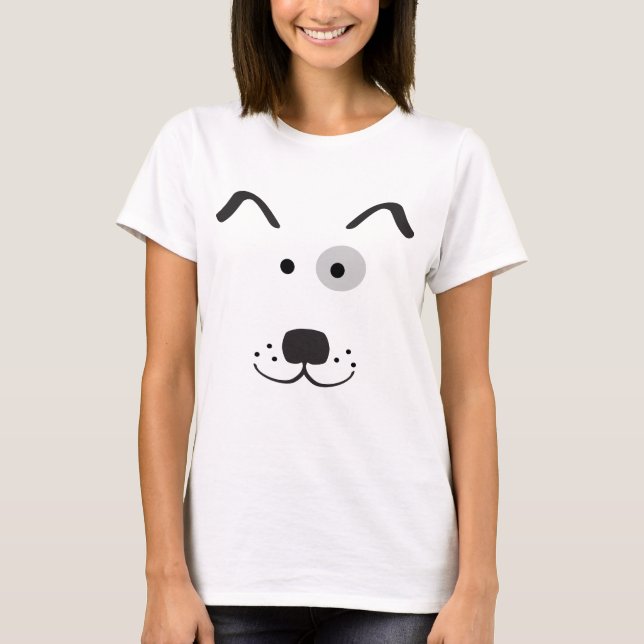 Camiseta Ilustracion de la cara del perro del dibujo (Anverso)