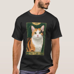 Camiseta Ilustración de la carta del tarot del gato calico