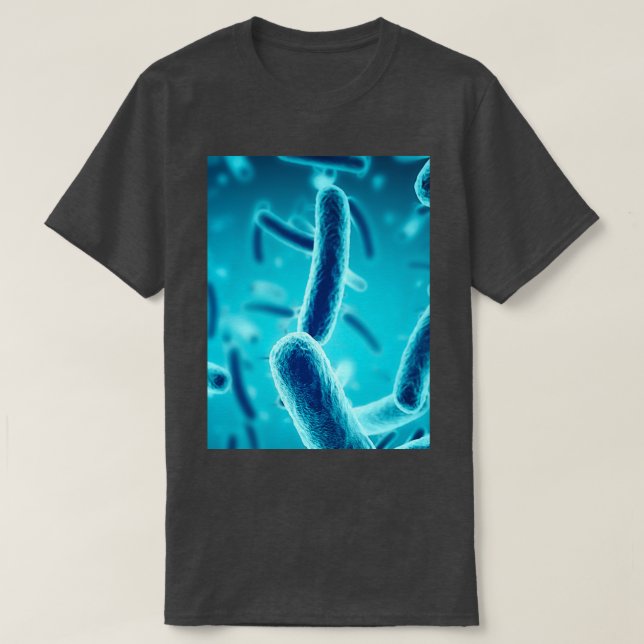 Camiseta Ilustración de la ciencia de la biología MICROSCÓP (Diseño del anverso)