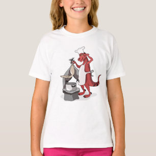 Camiseta Ilustracion De La Cocina De Un Chef Rex Tirrannosa