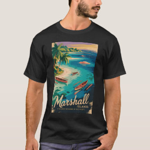 Camiseta Ilustración de la costa de las Islas Marshall Arte