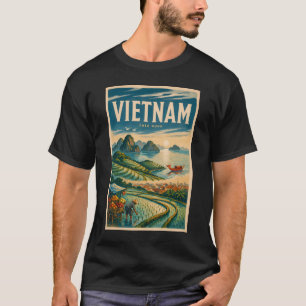 Camiseta Ilustración de la cultura de Vietnam Arte de viaje
