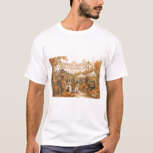 Camiseta Ilustración de la escena del festival de la cosech