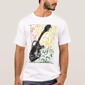 Camiseta Ilustracion de la guitarra del reggae