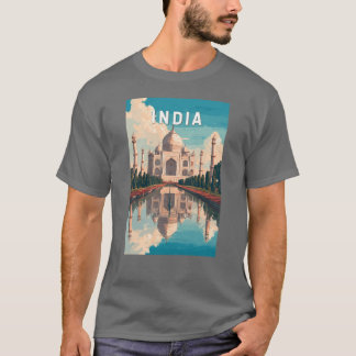 Camiseta Ilustración de la IndiaArte de viaje Vintage amigo
