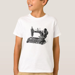 Camiseta Ilustracion de la máquina de coser de los 1800s