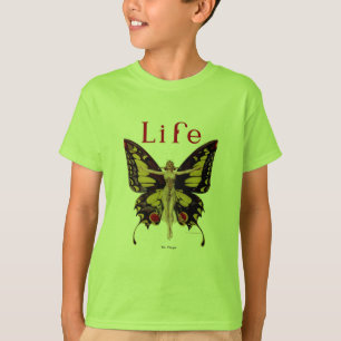 Camiseta Ilustracion de la mujer voladora de mariposa flapp