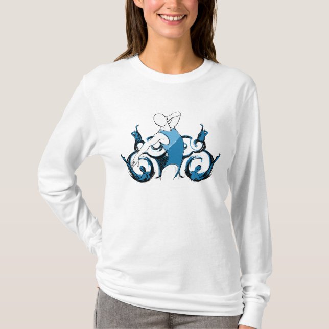 Camiseta Ilustracion de la natación de Synch (Anverso)